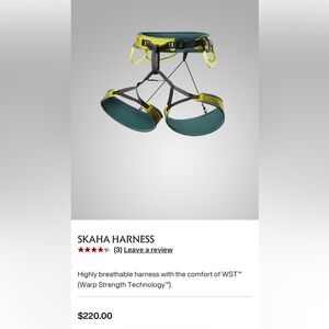 Arc’teryx Skaha climbing Harness Women’s XS